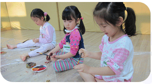 유아들의 인지치료 참여수업 사진